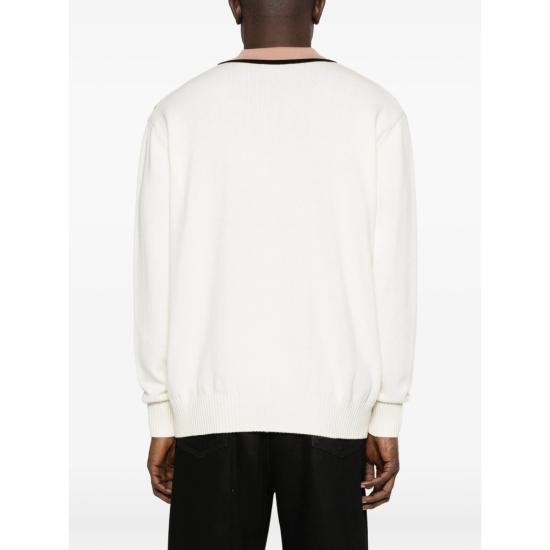 26SS 드리스 반 노튼 스웨터 3730 021237 001 WHITE BLUE - DRIES VAN NOTEN
