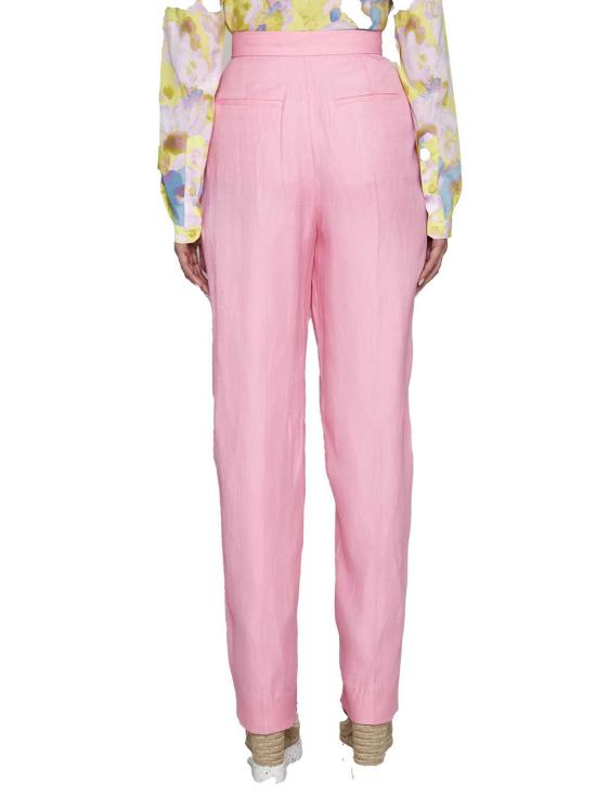  스텔라 맥카트니 스트레이트 팬츠 스텔라 매카트니 플리츠 팬츠 히비스커스 (핑크) - STELLA MCCARTNEY