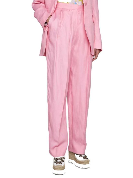  스텔라 맥카트니 스트레이트 팬츠 스텔라 매카트니 플리츠 팬츠 히비스커스 (핑크) - STELLA MCCARTNEY