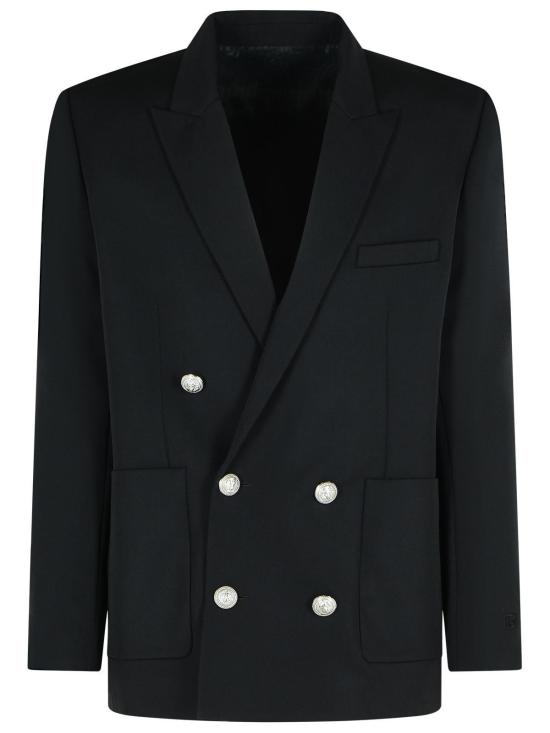  발망 수트 자켓 버진 울 블레이저 느와르