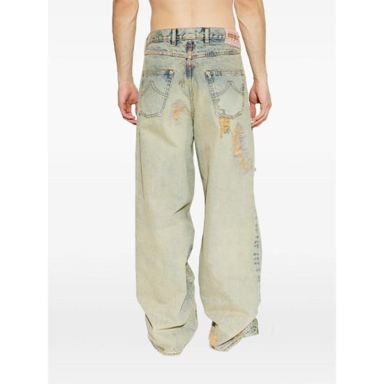26SS 겐조 턴업 와이드 핏 진 FG55DP4246Q8 DB BLUE - KENZO