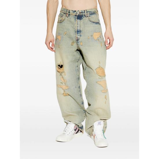 26SS 겐조 턴업 와이드 핏 진 FG55DP4246Q8 DB BLUE - KENZO