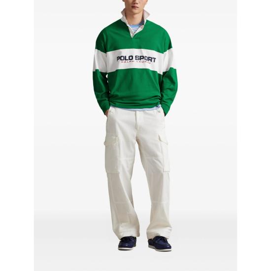 26SS 랄프 로렌 폴로 티셔츠 710B14771003 GREWH GREEN WHITE - RALPH LAUREN