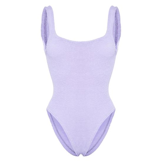 26SS 훈자 지 원피스 수영복 S SQUARE CR CRINKLE LILAC PURPLE