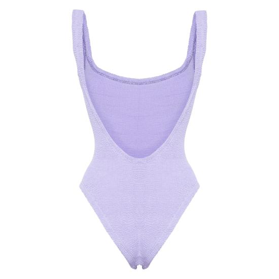 26SS 훈자 지 원피스 수영복 S SQUARE CR CRINKLE LILAC PURPLE - HUNZA G