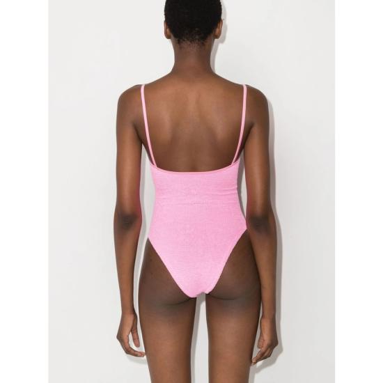 26SS 훈자 지 원피스 수영복 S PAMELA C CRINKLE BUBBL PINK - HUNZA G