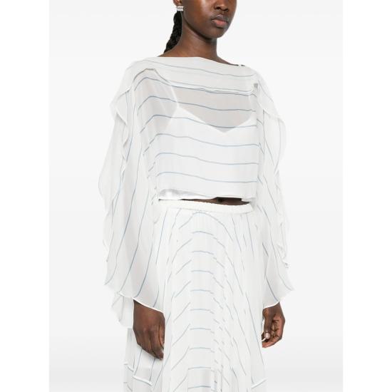 26SS 본디 본 블라우스 TO20022SG CAPRI SMS WHITE BLUE - BONDI BORN