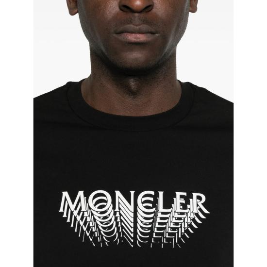 26SS 몽클레어 반팔 티셔츠 89AYW 8C000 22 999 BLACK - MONCLER
