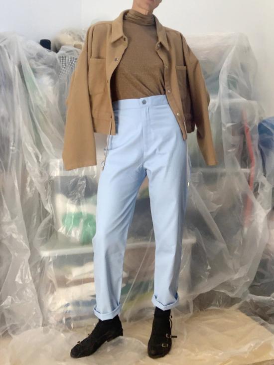  Lotta from Stockholm 스트레이트 팬츠 로타 팬츠 라이트 블루 - OTHER BRANDS