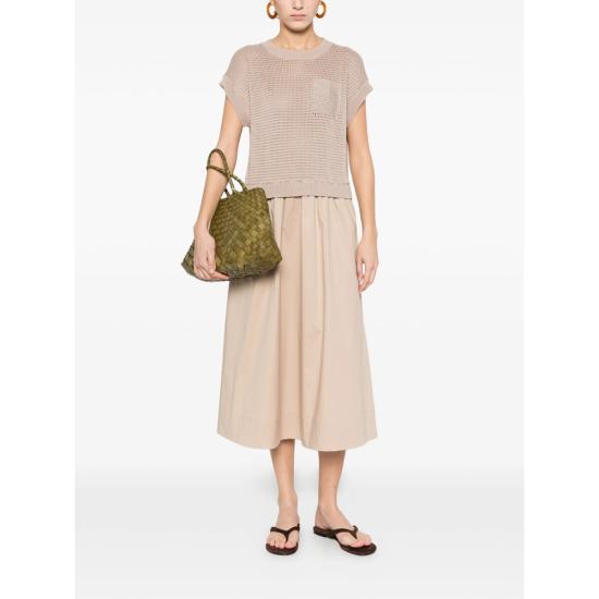 26SS 페세리코 미디 원피스 A82139F07 9312C 46C BROWN - PESERICO