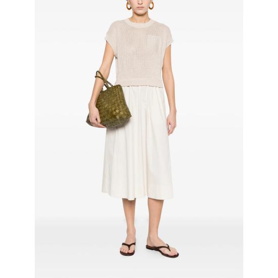 26SS 페세리코 미디 원피스 A82139F07 9312C 44C NEUTRALS - PESERICO