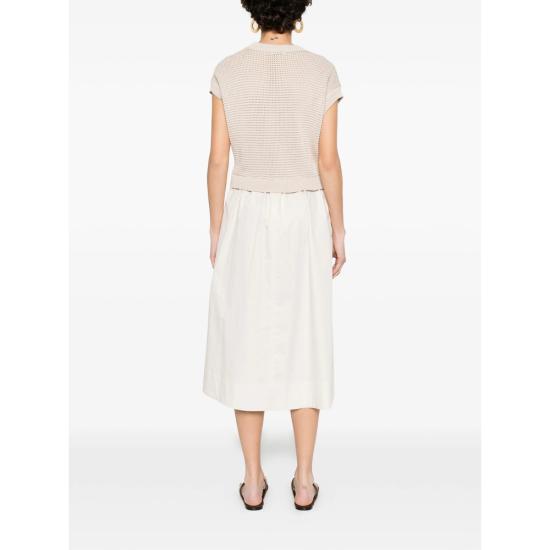 26SS 페세리코 미디 원피스 A82139F07 9312C 44C NEUTRALS - PESERICO