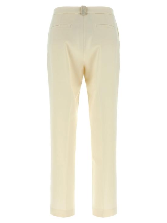 파비아나 필리피 스트레이트 팬츠 주얼 디테일 팬츠 뉴트럴 컬러 - FABIANA FILIPPI