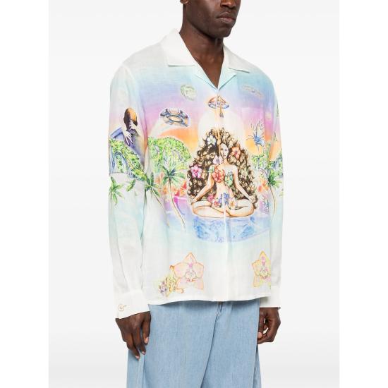 26SS 카사블랑카 긴팔 셔츠 SS26 SH 006 05 INNOC WHITE - CASABLANCA