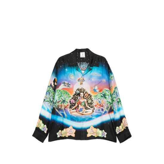 26SS 카사블랑카 긴팔 셔츠 SS26 SH 006 04 INNOC BLACK BLUE