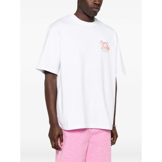 26SS 카사블랑카 반팔 티셔츠 SS26 JTS 044 13 COLLA WHITE - CASABLANCA