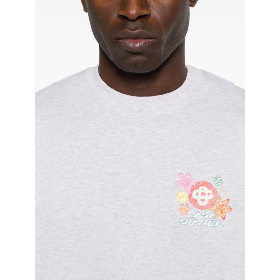 26SS 카사블랑카 반팔 티셔츠 SS26 JTS 044 12 COLLA GREY - CASABLANCA