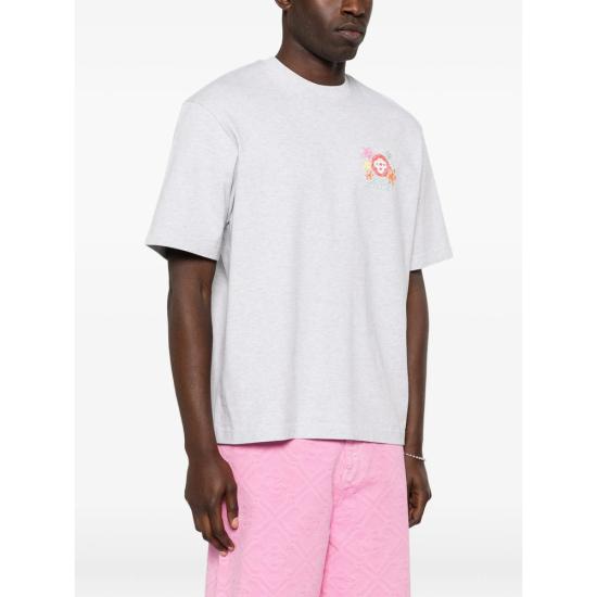 26SS 카사블랑카 반팔 티셔츠 SS26 JTS 044 12 COLLA GREY - CASABLANCA