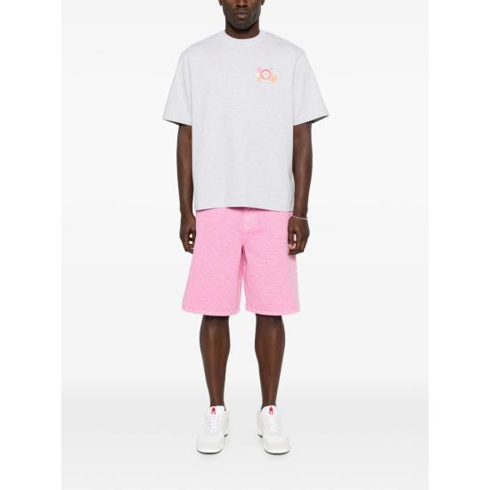 26SS 카사블랑카 반팔 티셔츠 SS26 JTS 044 12 COLLA GREY - CASABLANCA