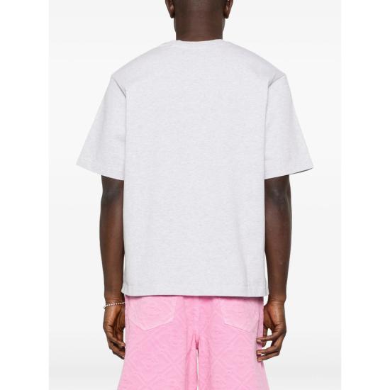 26SS 카사블랑카 반팔 티셔츠 SS26 JTS 044 12 COLLA GREY - CASABLANCA