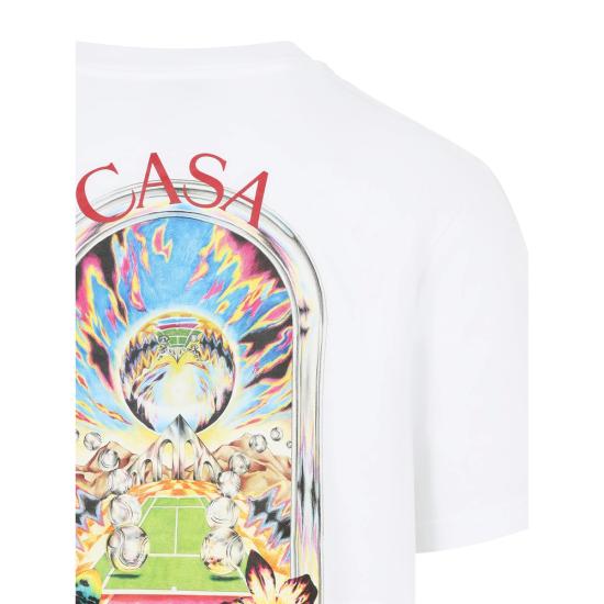 26SS 카사블랑카 반팔 티셔츠 SS26 JTS 001 15 TENNI WHITE - CASABLANCA