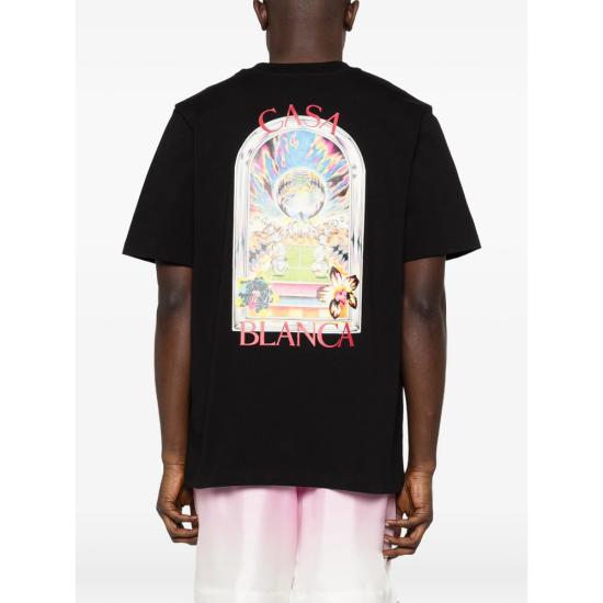 26SS 카사블랑카 반팔 티셔츠 SS26 JTS 001 09 TENNI BLACK - CASABLANCA