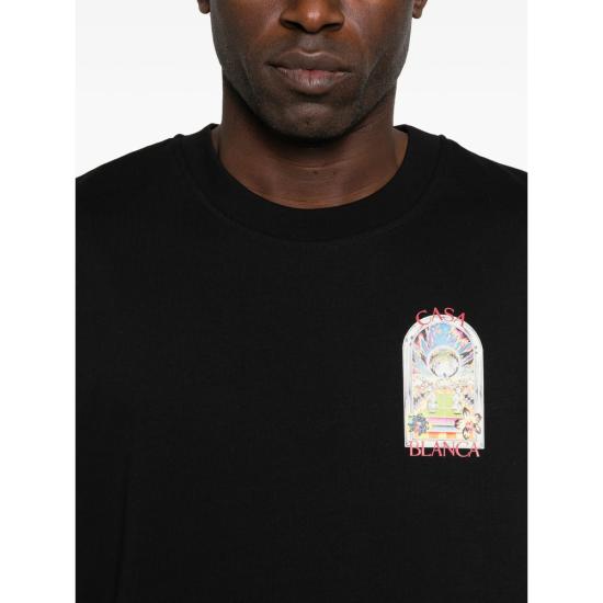 26SS 카사블랑카 반팔 티셔츠 SS26 JTS 001 09 TENNI BLACK - CASABLANCA