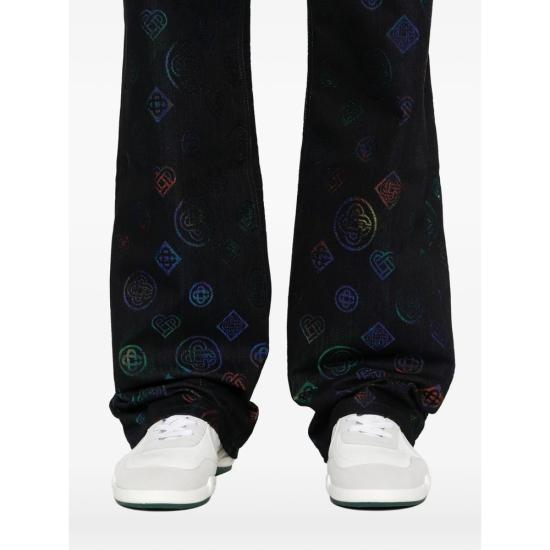 26SS 카사블랑카 데님 팬츠 SP26 TR 384 01 HEATM BLACK - CASABLANCA