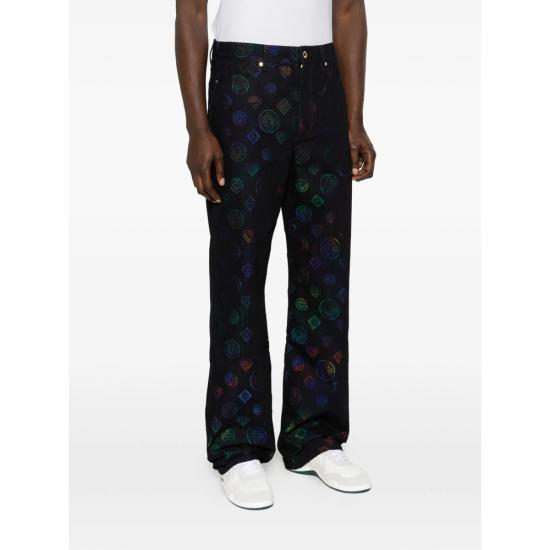 26SS 카사블랑카 데님 팬츠 SP26 TR 384 01 HEATM BLACK - CASABLANCA