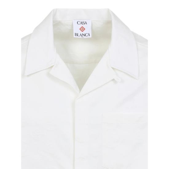 26SS 카사블랑카 반팔 셔츠 SP26 SH 228 01 WHMON WHITE - CASABLANCA
