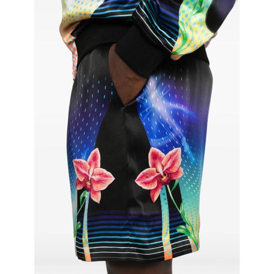 26SS 카사블랑카 숏팬츠 SP26 TR 399 06 ORCHI BLACK - CASABLANCA