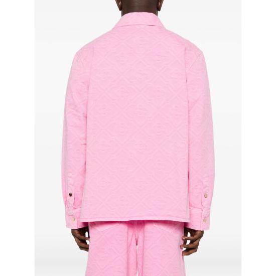 26SS 카사블랑카 데님 자켓 SP26 SH 260 01 PINK - CASABLANCA