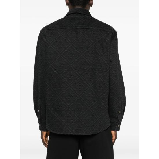 26SS 카사블랑카 긴팔 셔츠 SP26 SH 240 01 BLACK - CASABLANCA