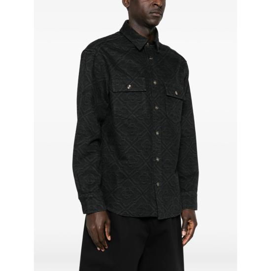 26SS 카사블랑카 긴팔 셔츠 SP26 SH 240 01 BLACK - CASABLANCA