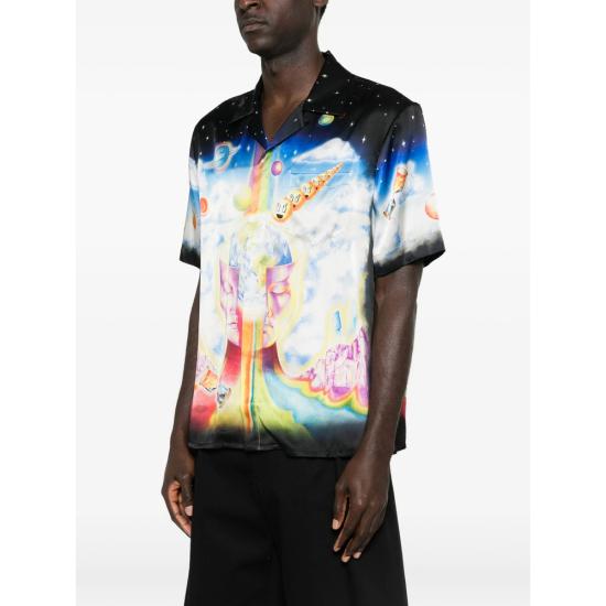 26SS 카사블랑카 반팔 셔츠 SP26 SH 003 07 ESSEX BLACK - CASABLANCA