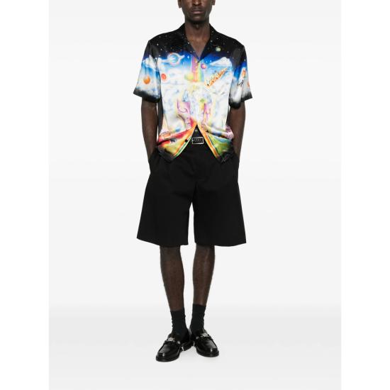 26SS 카사블랑카 반팔 셔츠 SP26 SH 003 07 ESSEX BLACK - CASABLANCA