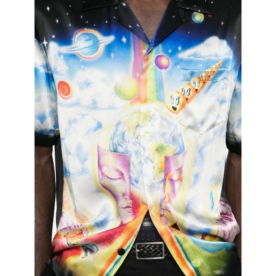 26SS 카사블랑카 반팔 셔츠 SP26 SH 003 07 ESSEX BLACK - CASABLANCA