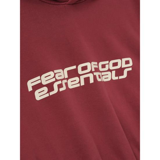 26SS 피어오브갓 후드 티셔츠 192HO256901F CRISM RED - FEAR OF GOD