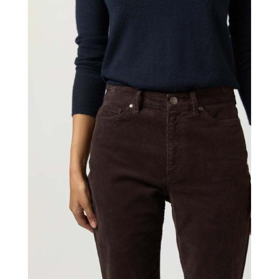  매쉬번 데님 팬츠 켄달 플레어 5포켓 진 커피 스트레치 코드 - MASHBURN