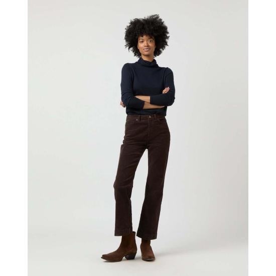  매쉬번 데님 팬츠 켄달 플레어 5포켓 진 커피 스트레치 코드