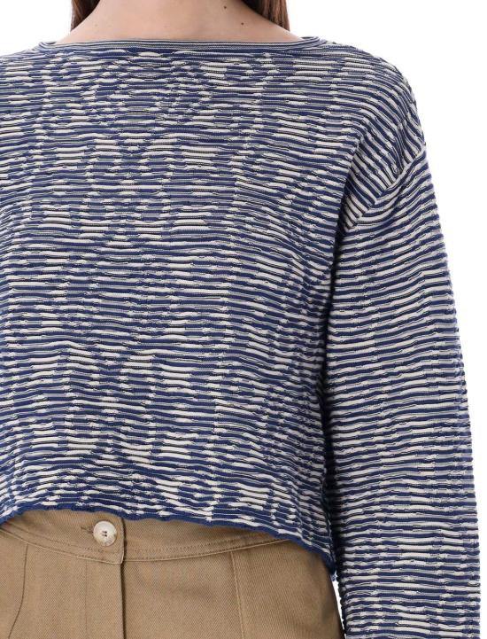  엠포리오 아르마니 스웨터 코튼  판타지아블루 - EMPORIO ARMANI