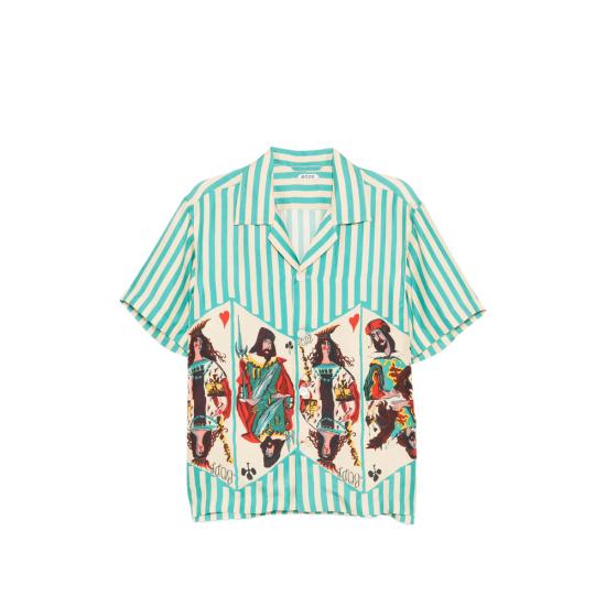 26SS 보디 반팔 셔츠 MRS26SH032 MULTI GREEN NEUTRALS