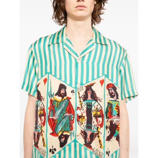 26SS 보디 반팔 셔츠 MRS26SH032 MULTI GREEN NEUTRALS - BODE