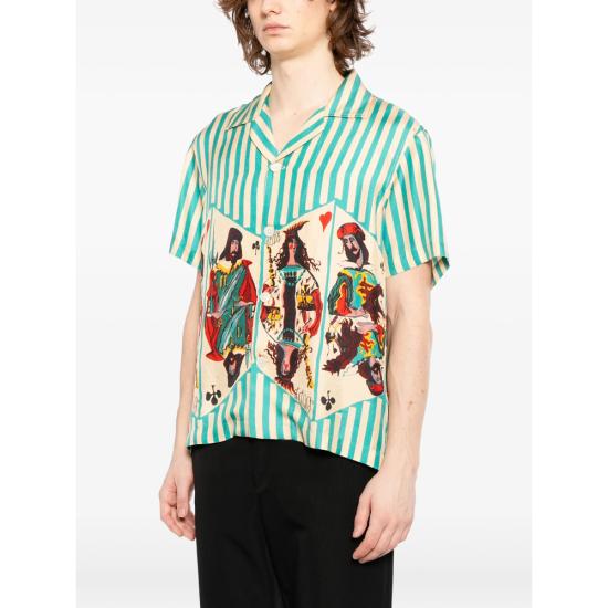 26SS 보디 반팔 셔츠 MRS26SH032 MULTI GREEN NEUTRALS - BODE