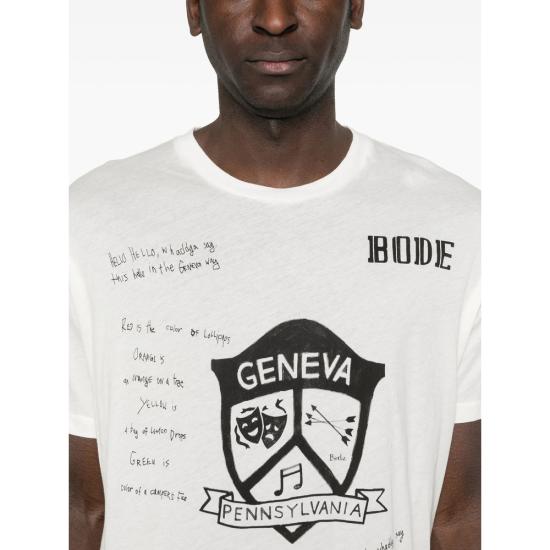 26SS 보디 반팔 티셔츠 MRS26CS032 CREAM WHITE BLACK - BODE