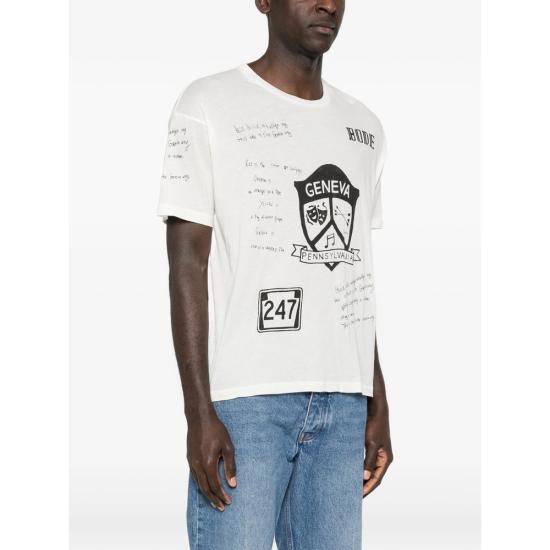 26SS 보디 반팔 티셔츠 MRS26CS032 CREAM WHITE BLACK - BODE