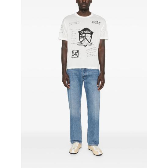 26SS 보디 반팔 티셔츠 MRS26CS032 CREAM WHITE BLACK - BODE