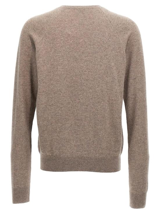  생로랑 스웨터 로고 자수  베이지 - SAINT LAURENT