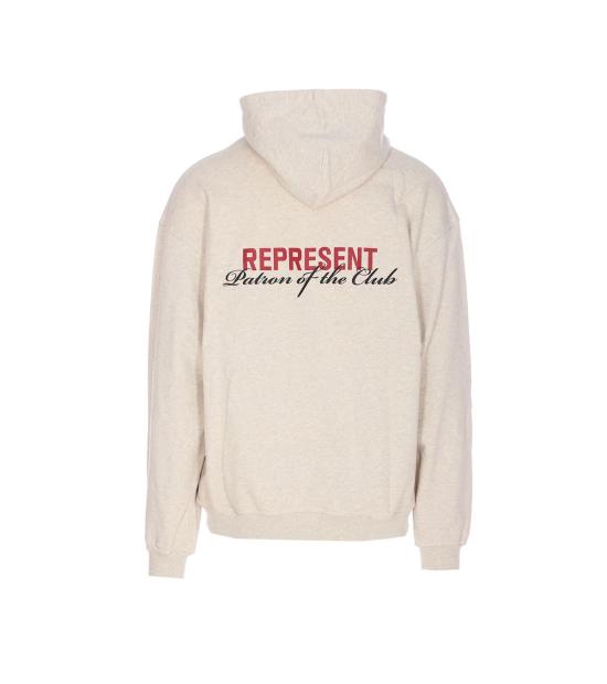  리프레젠트 긴팔 티셔츠 클럽 후원자를 대표하는 후드티 (회색) - REPRESENT