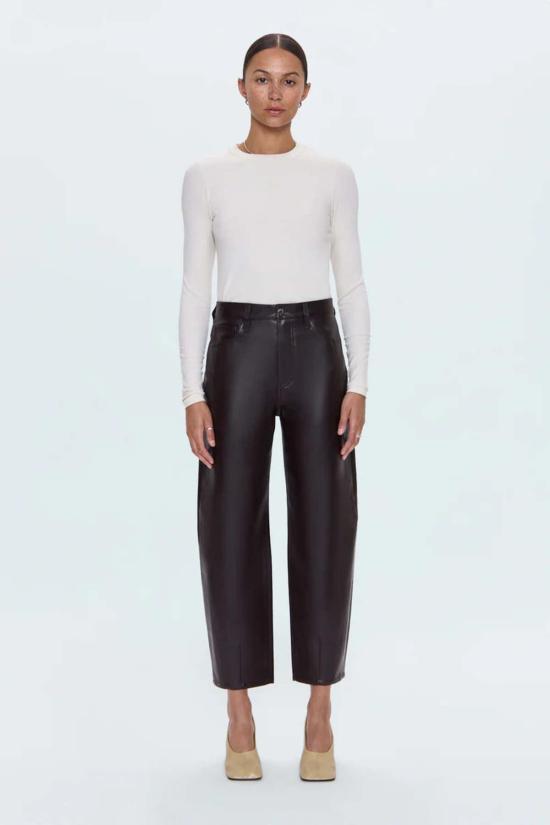  피스톨라 크롭 팬츠 엘리 팬츠 브라운